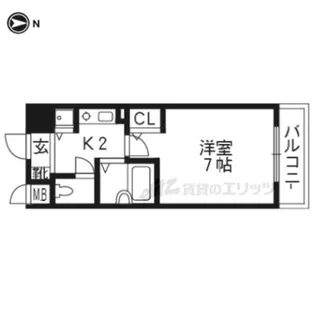 サムティ京都祇園【402号室】の間取り