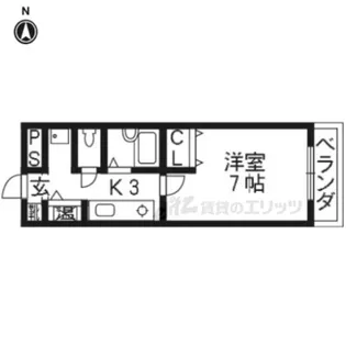 第一大宮ハイツ【3階】の間取り