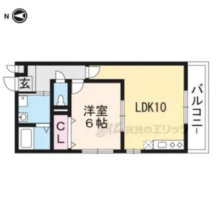 「プレッソ鳥羽離宮」【2階】の間取り