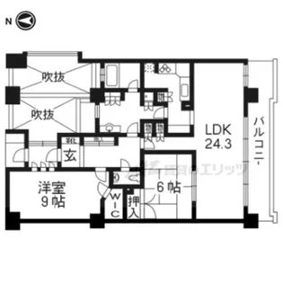 サンクタス四条烏丸スティーロレジデンス【13階】の間取り