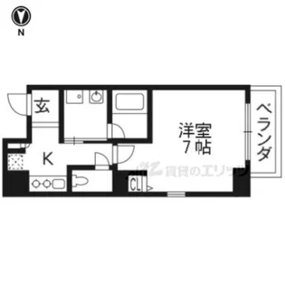 アスヴェル京都西大路御池【401号室】の間取り