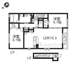 K’s Ferio A棟【2階】の間取り