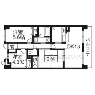 ソブレ京都伏見【4階】の間取り