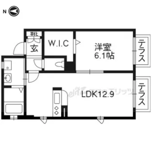 シャーメゾン栄耀【105号室】の間取り