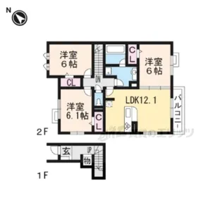 ファミーユ【2階】の間取り