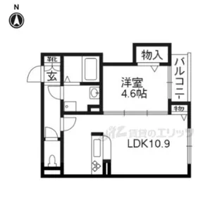 シャーメゾン清水道【205号室】の間取り