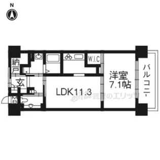 ウィズフィール山科【423号室】の間取り