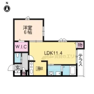 サラ・デ・影石【101号室】の間取り