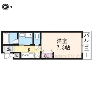 はぴねす【203号室】の間取り
