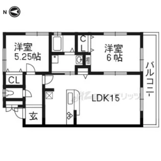 カーサメゾン【201号室】の間取り