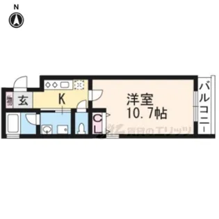 ソフィアブリュー御所南【307号室】の間取り