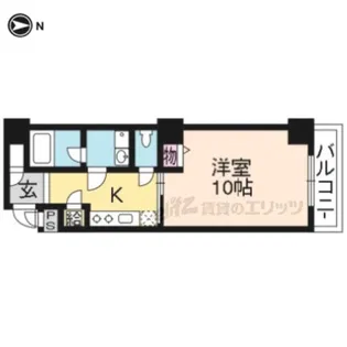モンヴェール烏丸御池【201号室】の間取り