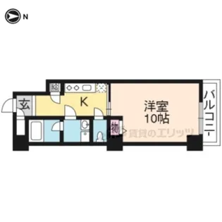 モンヴェール烏丸御池【202号室】の間取り