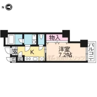 モンヴェール烏丸御池【204号室】の間取り