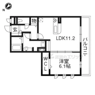 マジェスティサザン?棟【105号室】の間取り