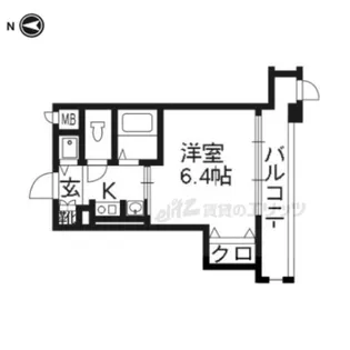エステムコート京都河原町プレジール【504号室】の間取り
