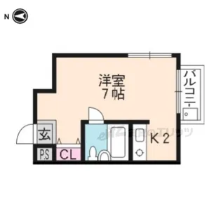 K?WARP【203号室】の間取り