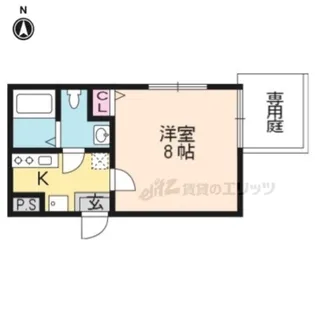 リヴェール京都三条【101号室】の間取り