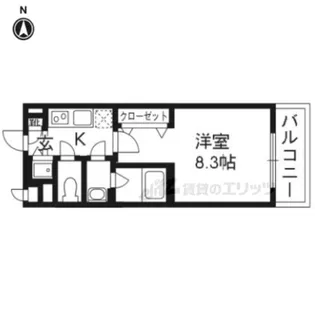 ベラジオ京都東山?【504号室】の間取り