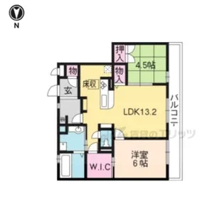 ソレアード嵯峨【1階】の間取り