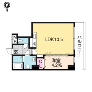 モンドール西院【3階】の間取り