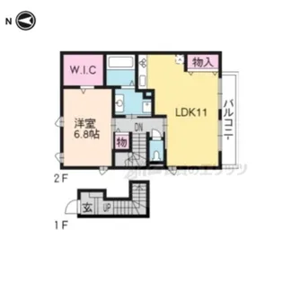 Burs wood B棟【2階】の間取り