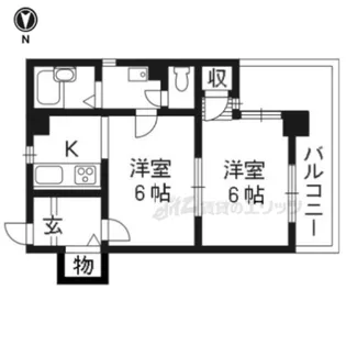 ライオンズマンション四条大宮【3階】の間取り