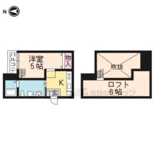 リーフコート桃山【1階】の間取り