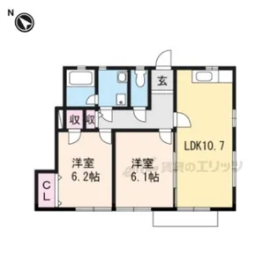 さくら160B棟【1階】の間取り