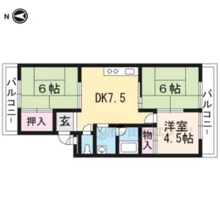 ベルパーク古高【208号室】の間取り