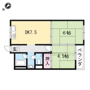 湖東サンコーポ【301号室】の間取り