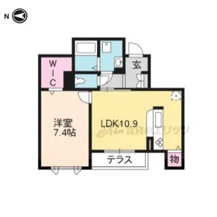 栗栖KITAYAMA【102号室】の間取り