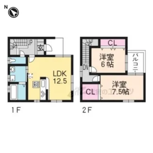 クッキーメゾネット【D号室】の間取り
