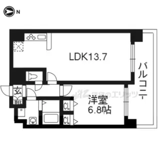 スワンズ京都油小路【7階】の間取り