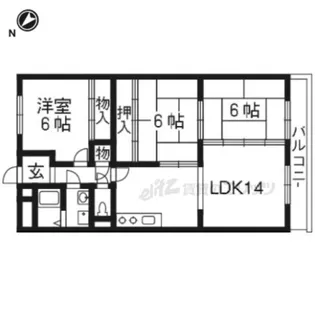 宇治大久保コープ【511号室】の間取り
