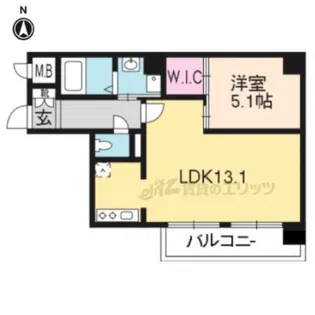 ダイヤ・パール【408号室】の間取り