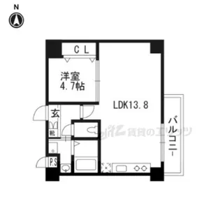 ダイヤ・パール【506号室】の間取り