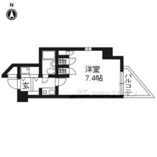 アクシルコート京都二条イースト【1004号室】の間取り