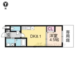 Residence二条洛中庵【102号室】の間取り