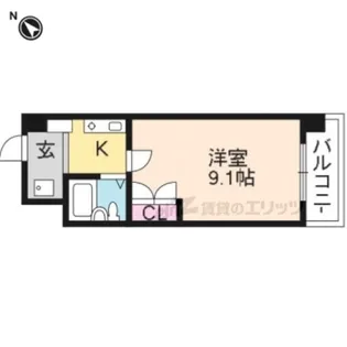 サンクリエートハヤシ壹號舘【1211号室】の間取り