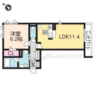 シュレイル【1階】の間取り