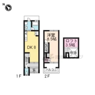 京都府京都市西京区桂池尻町【一戸建】の間取り