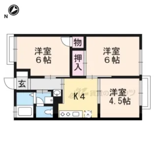 KMハイツ【1階】の間取り