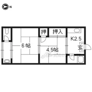片岡ハイツ【201号室】の間取り
