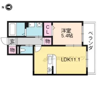 エミネンス松ヶ崎【103号室】の間取り