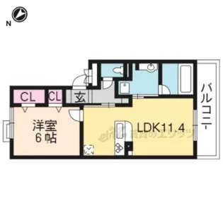 ラ・カーザ・ドルチェ【1階】の間取り