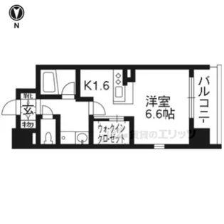 アスヴェル京都烏丸五条【3階】の間取り
