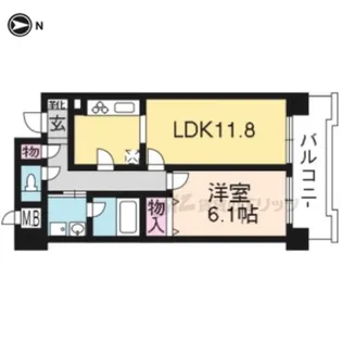 パインフィールド東野【902号室】の間取り