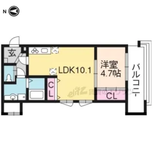 ビクトワール京都河原町 【205号室】の間取り