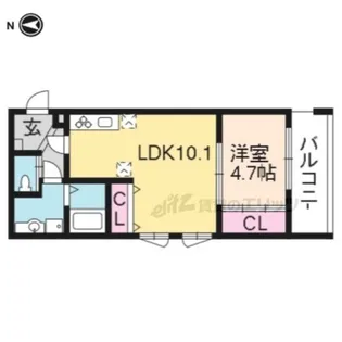 ビクトワール京都河原町 【505号室】の間取り